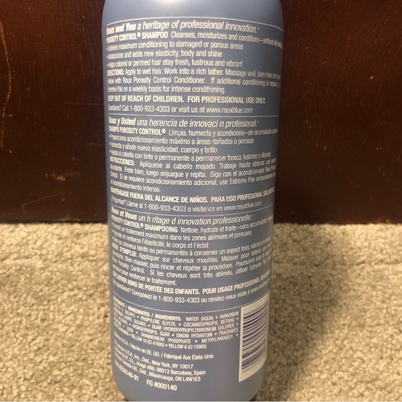 Roux Porosity Control Shampoo Step 2 In The Triple Protection Haircare, 32oz - Picture 4 of 9